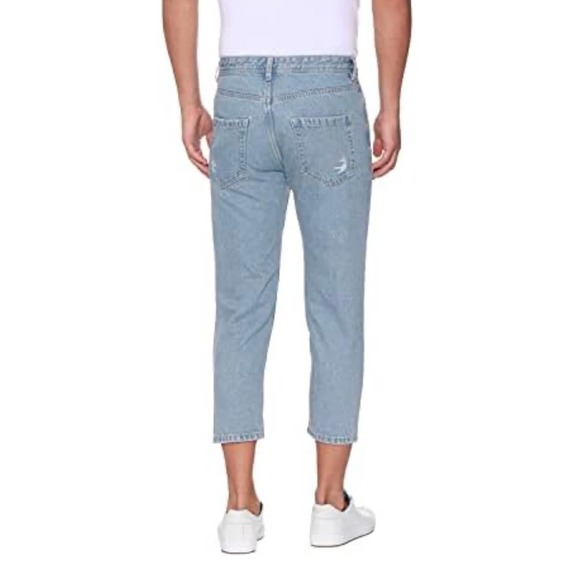 TERRANOVA SIDE POCLET STRAIGHT CUT RIPPED JEANS MEN'S SIZE 34 NWOT - Picture 2 of 10